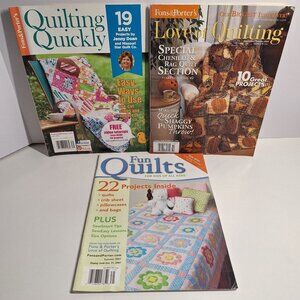 3 Fons & Porters Quilting Magazine Fall 2013 & 2003 Summer 2007 Patterns Lot